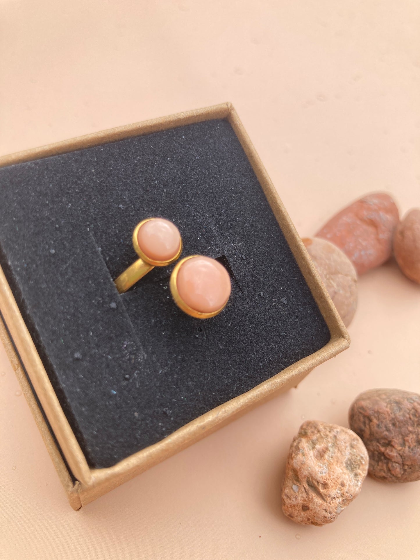 Anillo “Coral” doble salmón