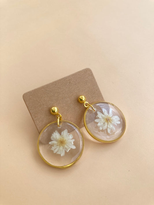 Pendientes dorados Flores Eternas