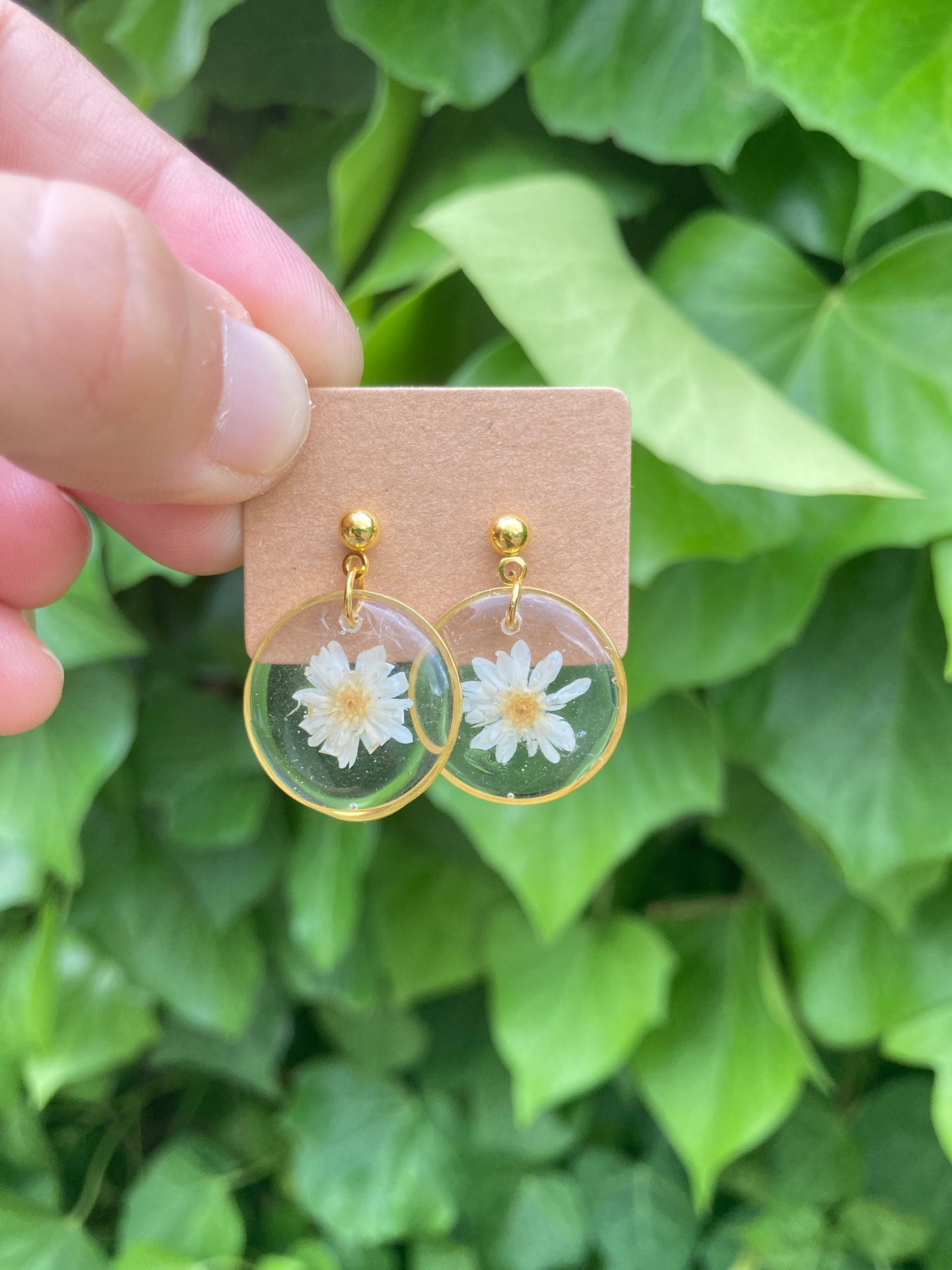 Pendientes dorados Flores Eternas