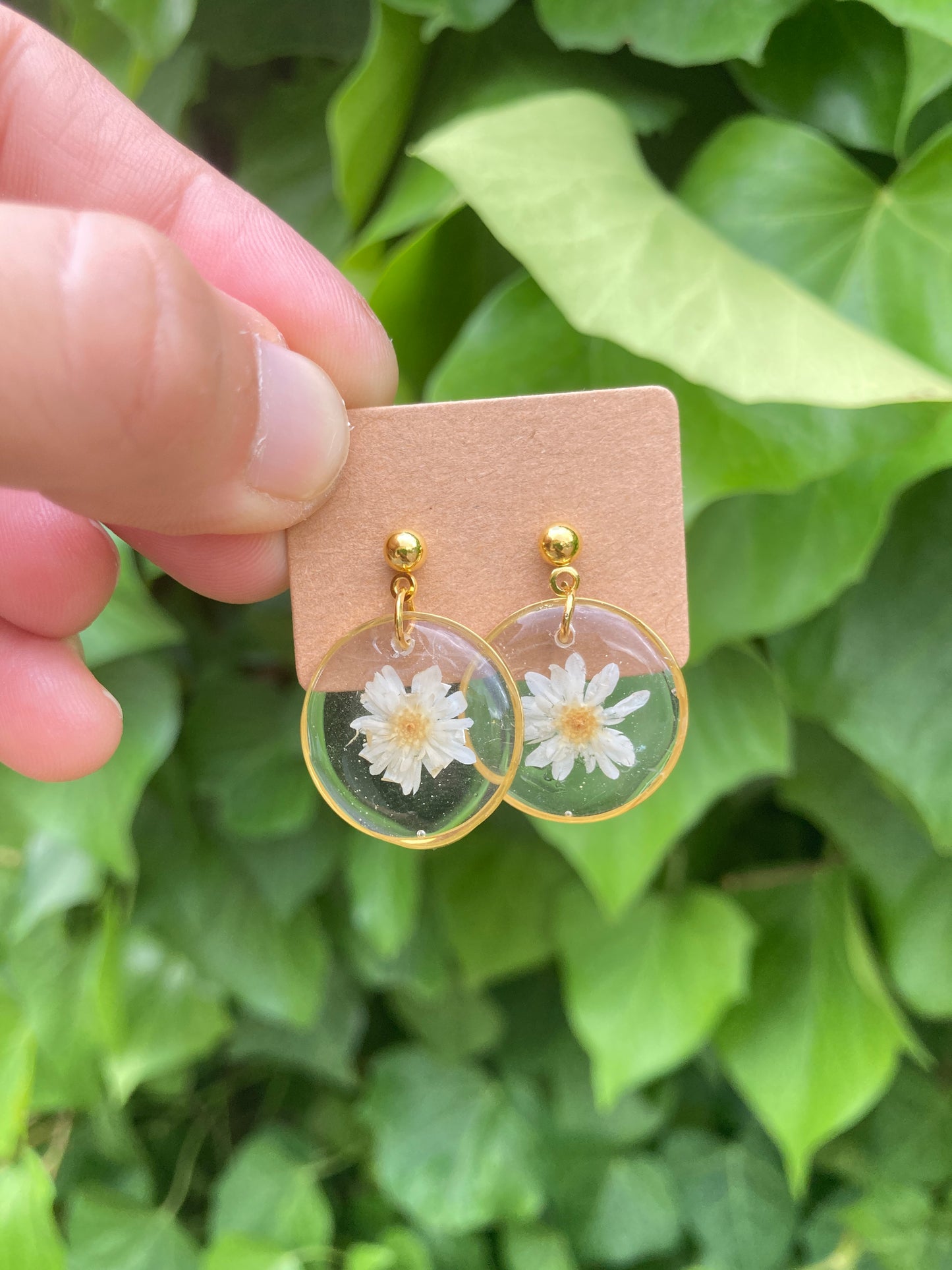 Pendientes dorados Flores Eternas