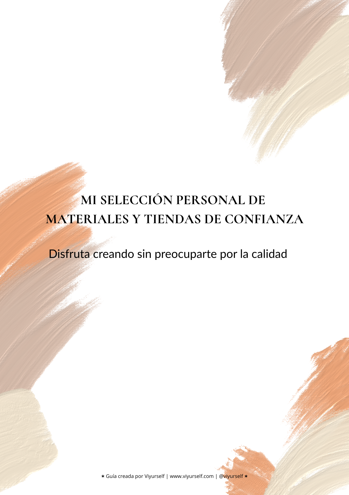 ✨ Guía materiales y proveedores ✨