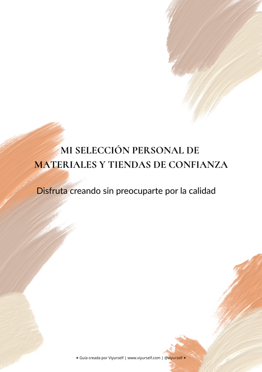 ✨ Guía materiales y proveedores ✨