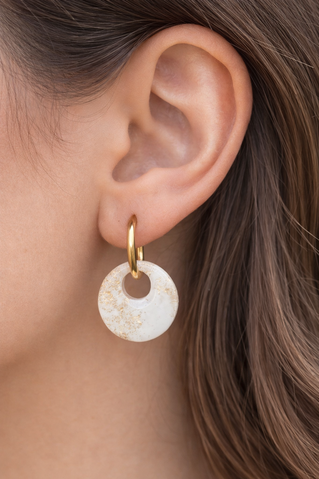 Pendientes Calacatta Gold Órbita