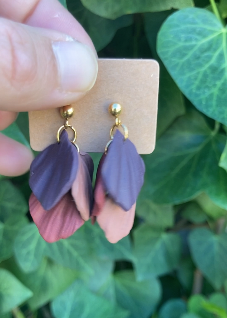 Pendientes Hojas vivas