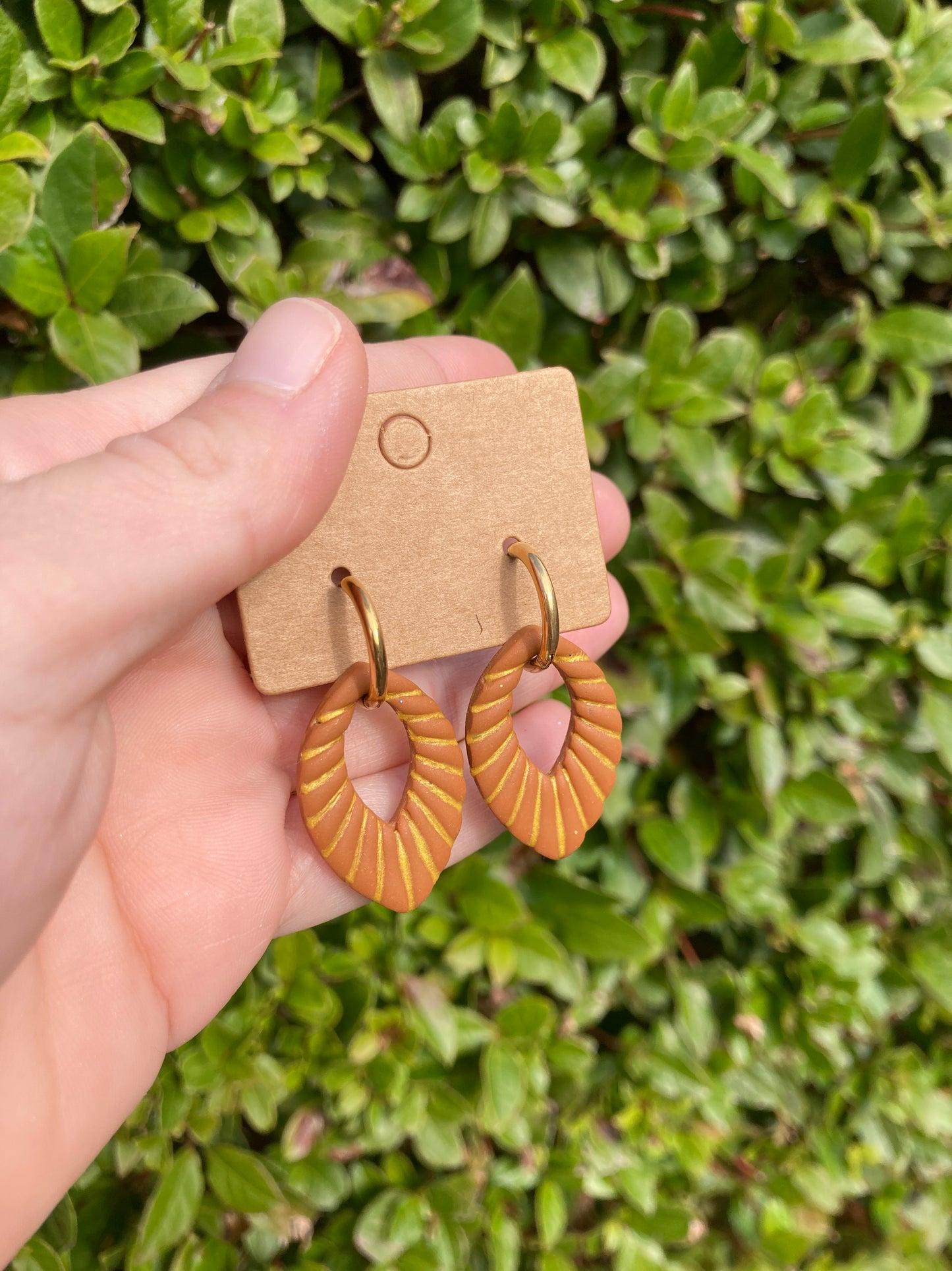 Pendientes Festivos Hojas Inlay