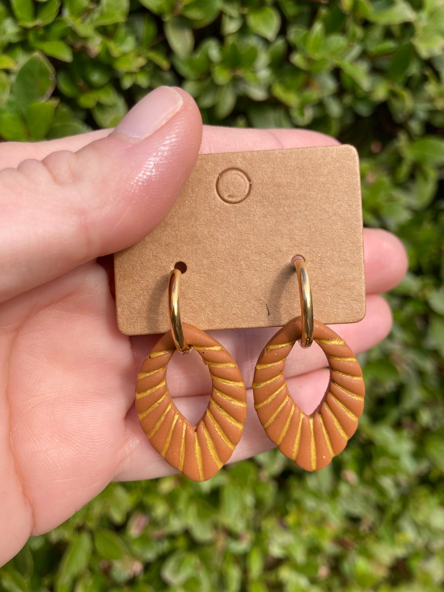 Pendientes Festivos Hojas Inlay