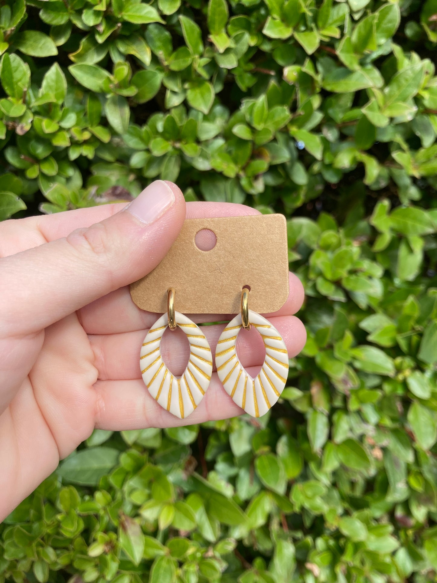 Pendientes Festivos Hojas Inlay