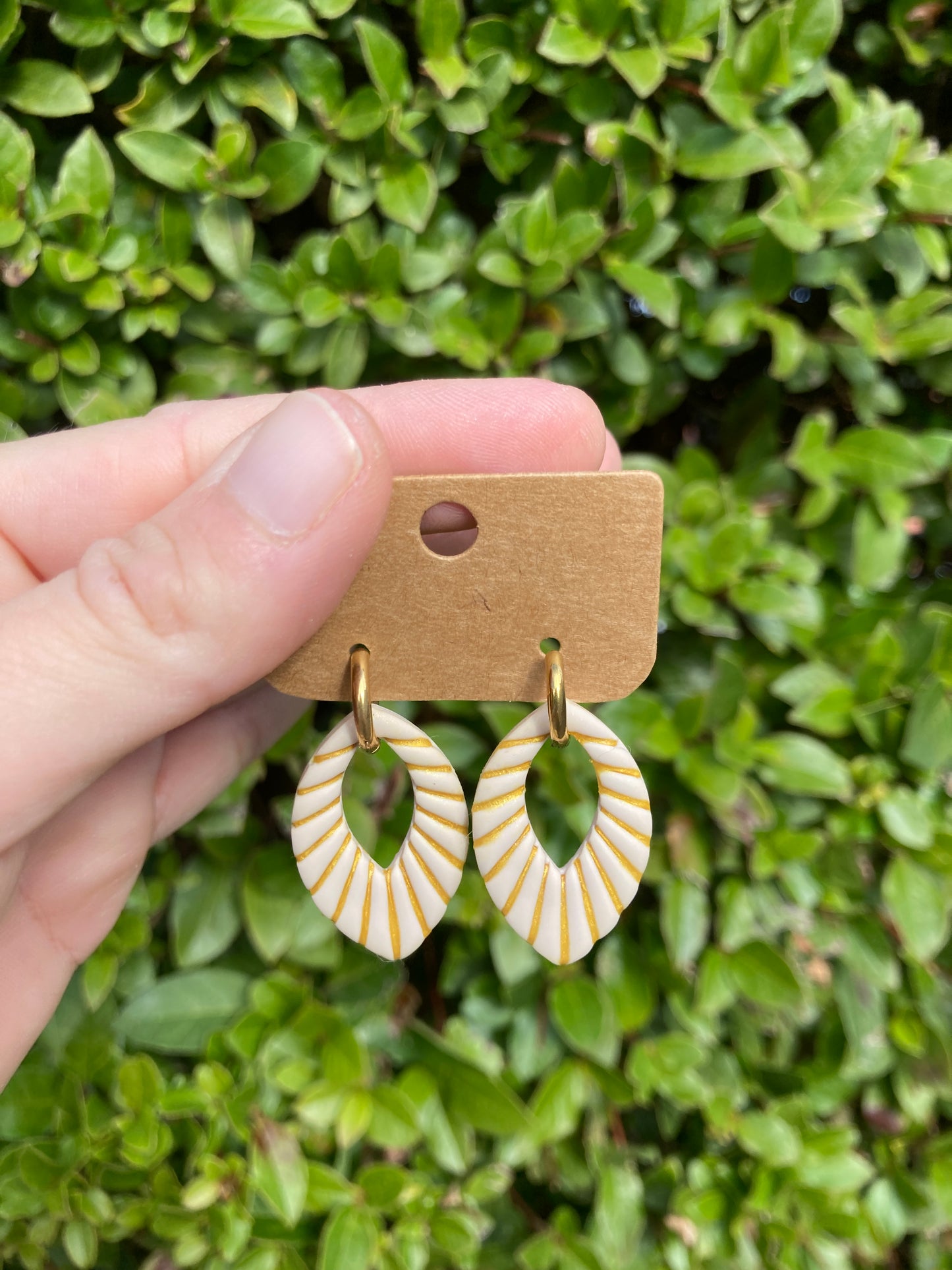 Pendientes Festivos Hojas Inlay