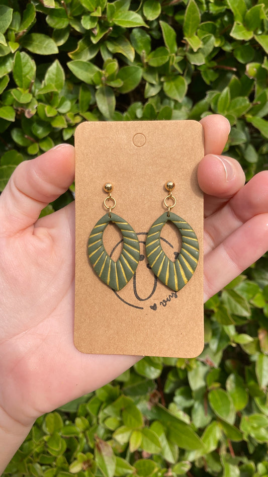 Pendientes Festivos Hojas Inlay