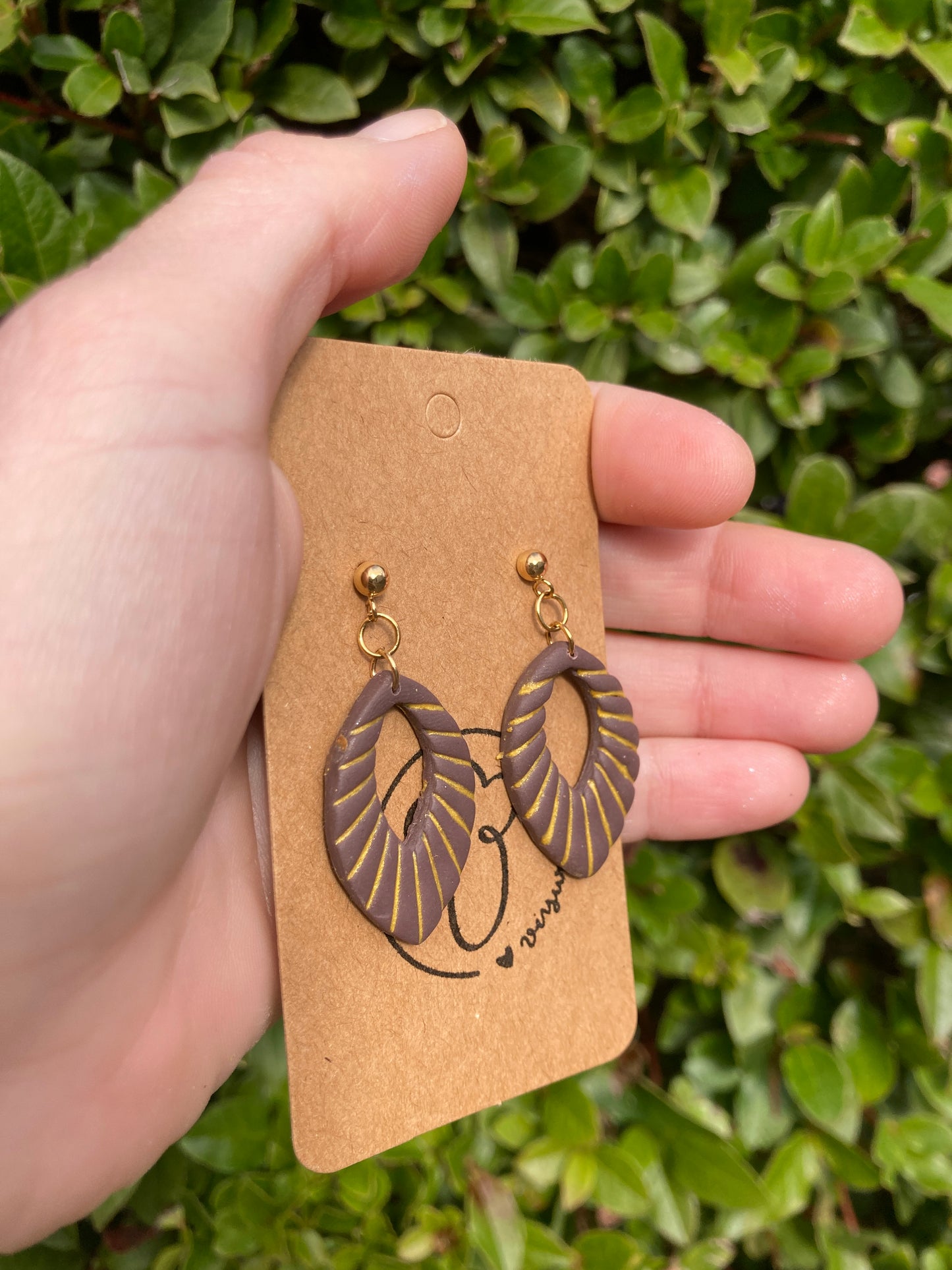 Pendientes Festivos Hojas Inlay