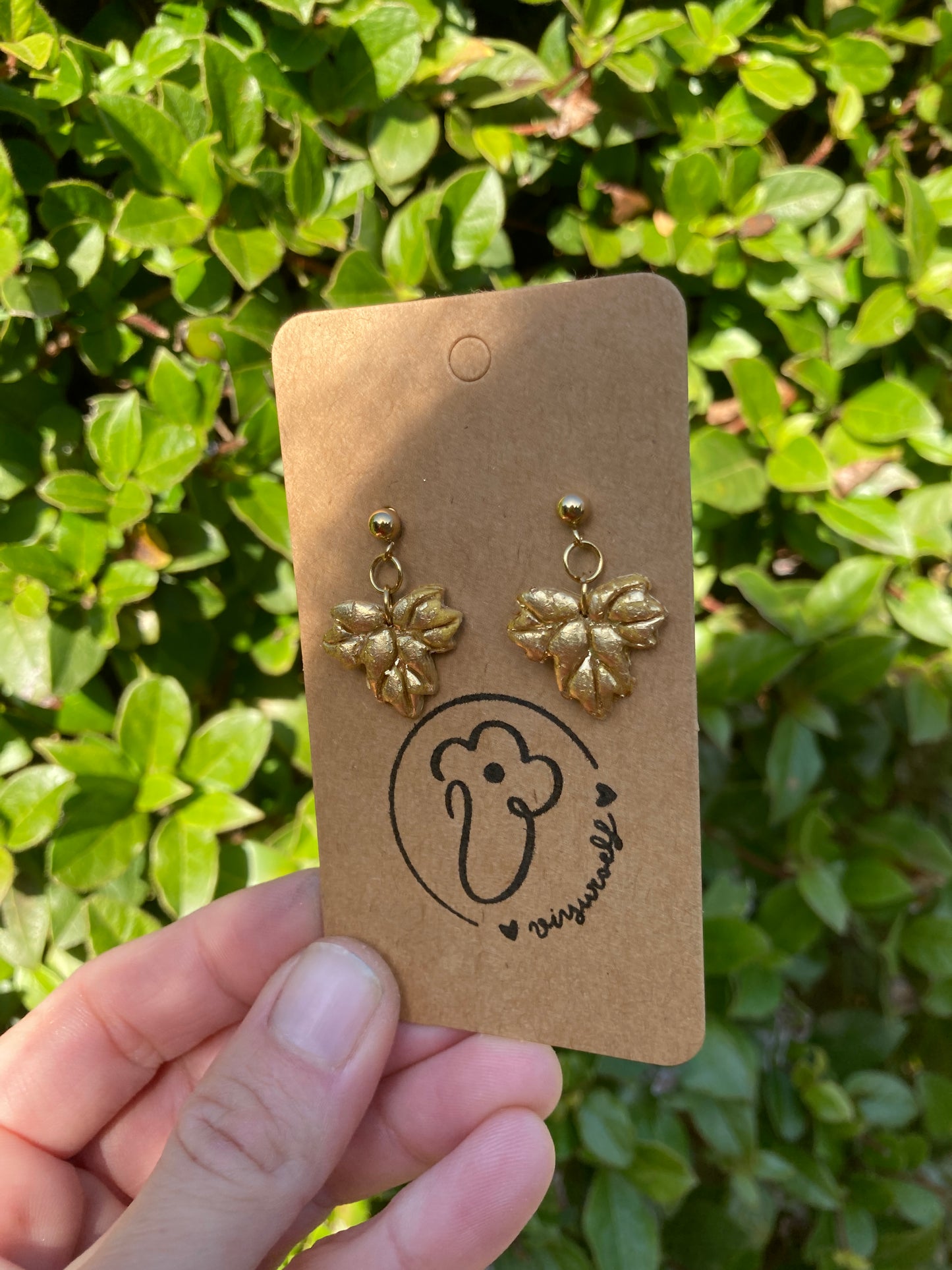 Pendientes Hojas Doradas