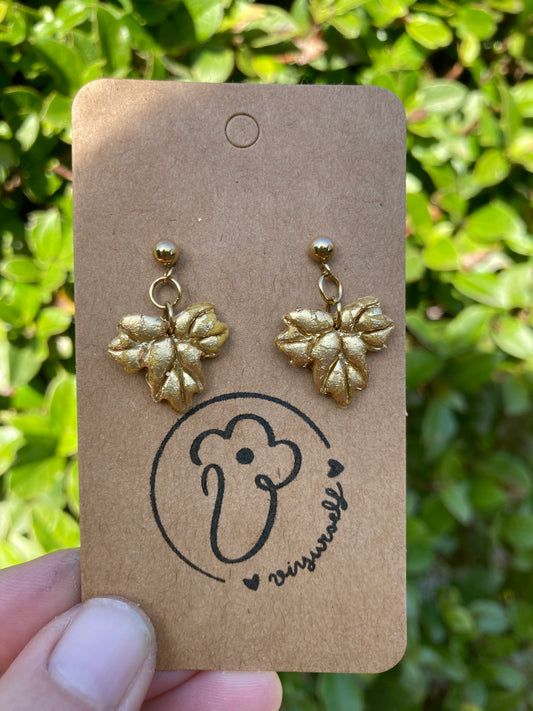 Pendientes Hojas Doradas