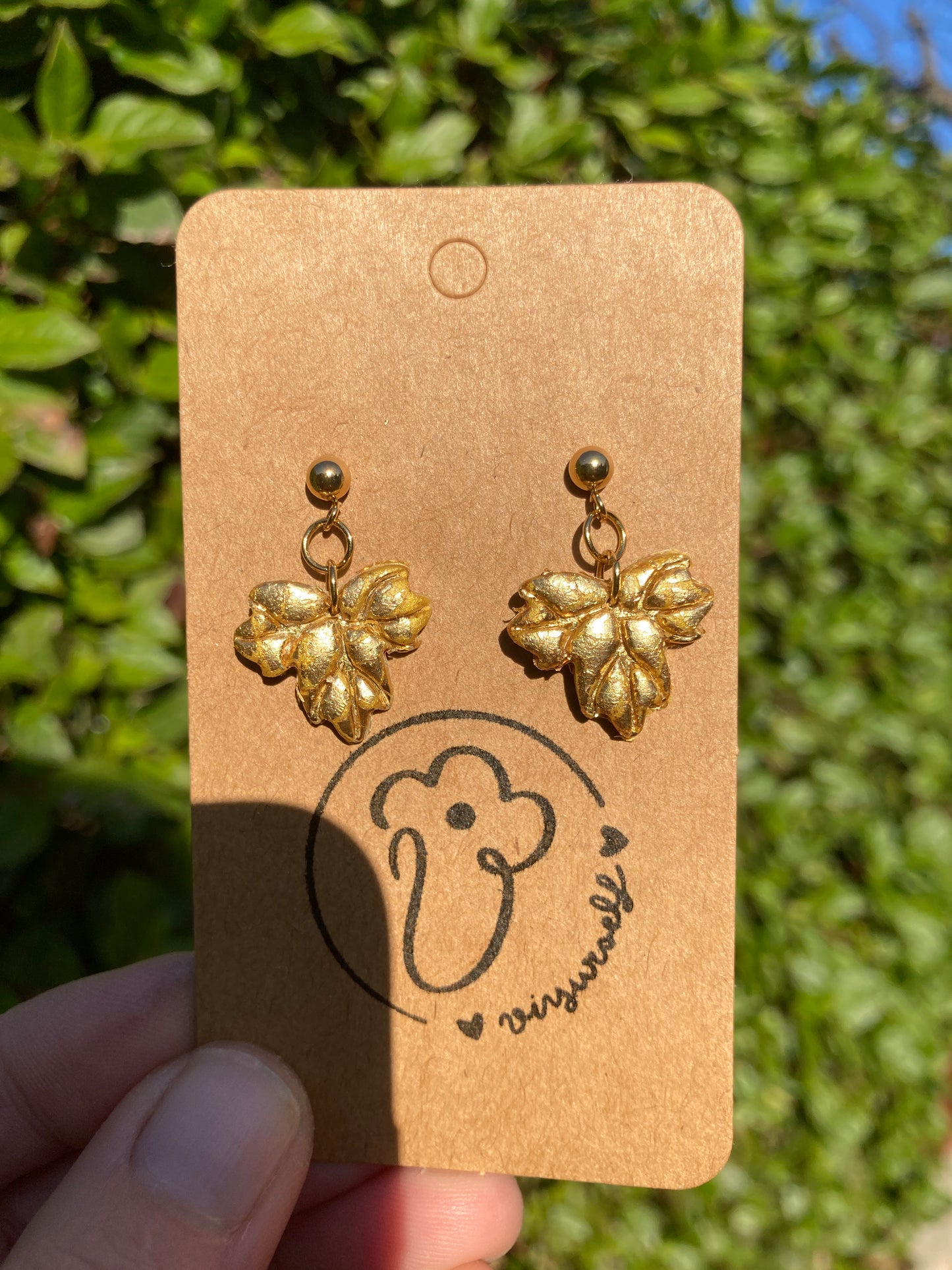 Pendientes Hojas Doradas