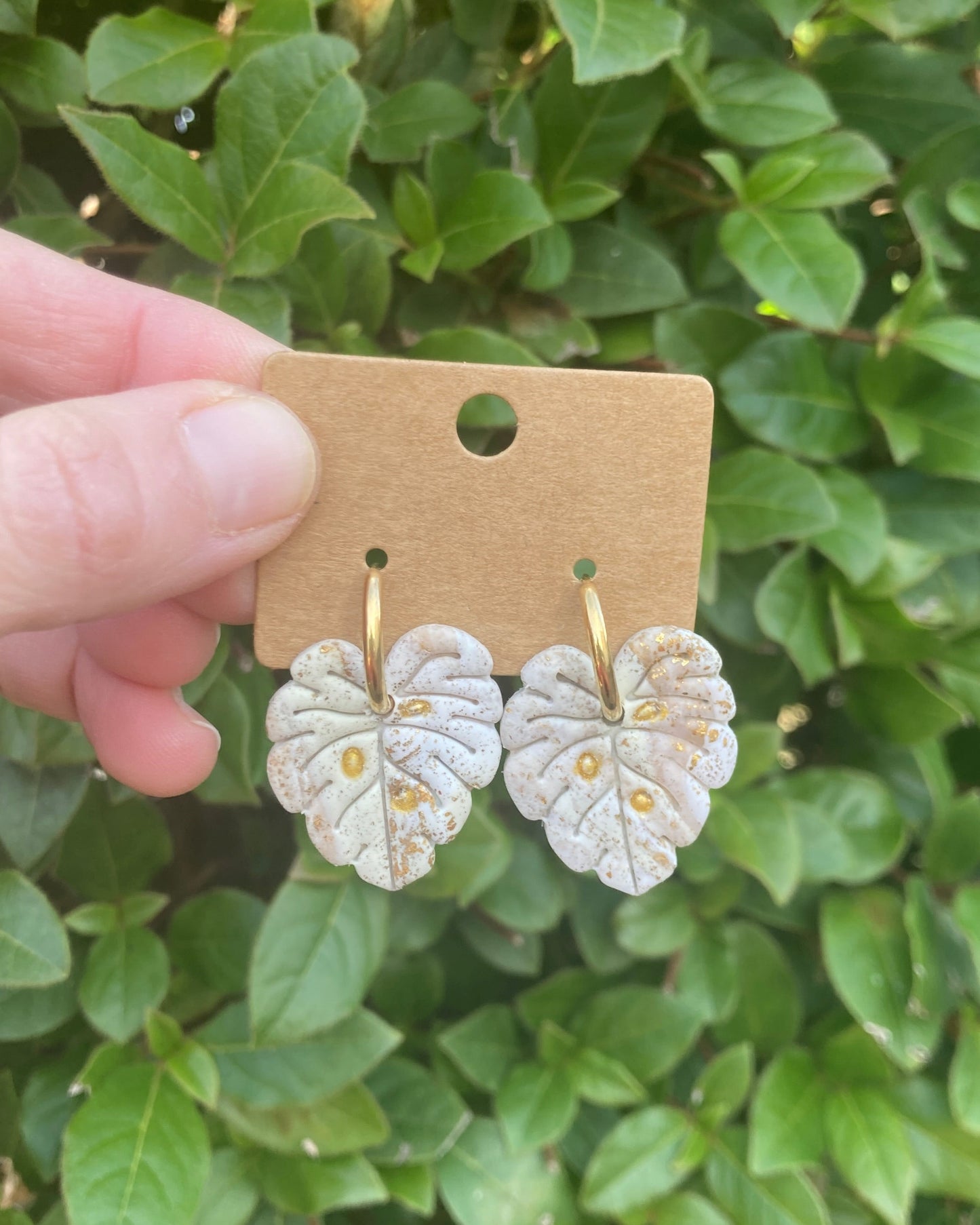 Pendientes Calacatta Gold Monstera