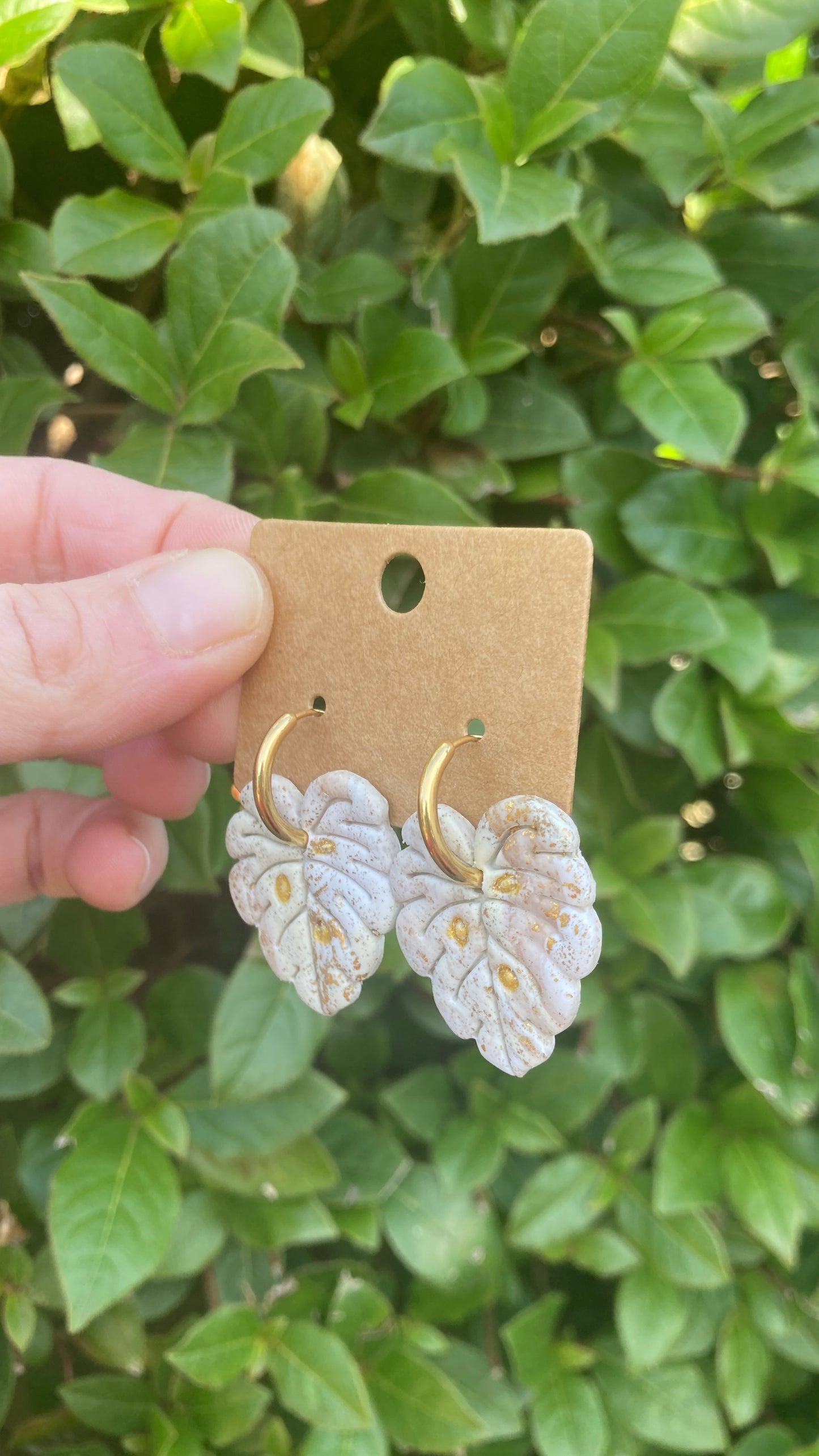 Pendientes Calacatta Gold Monstera