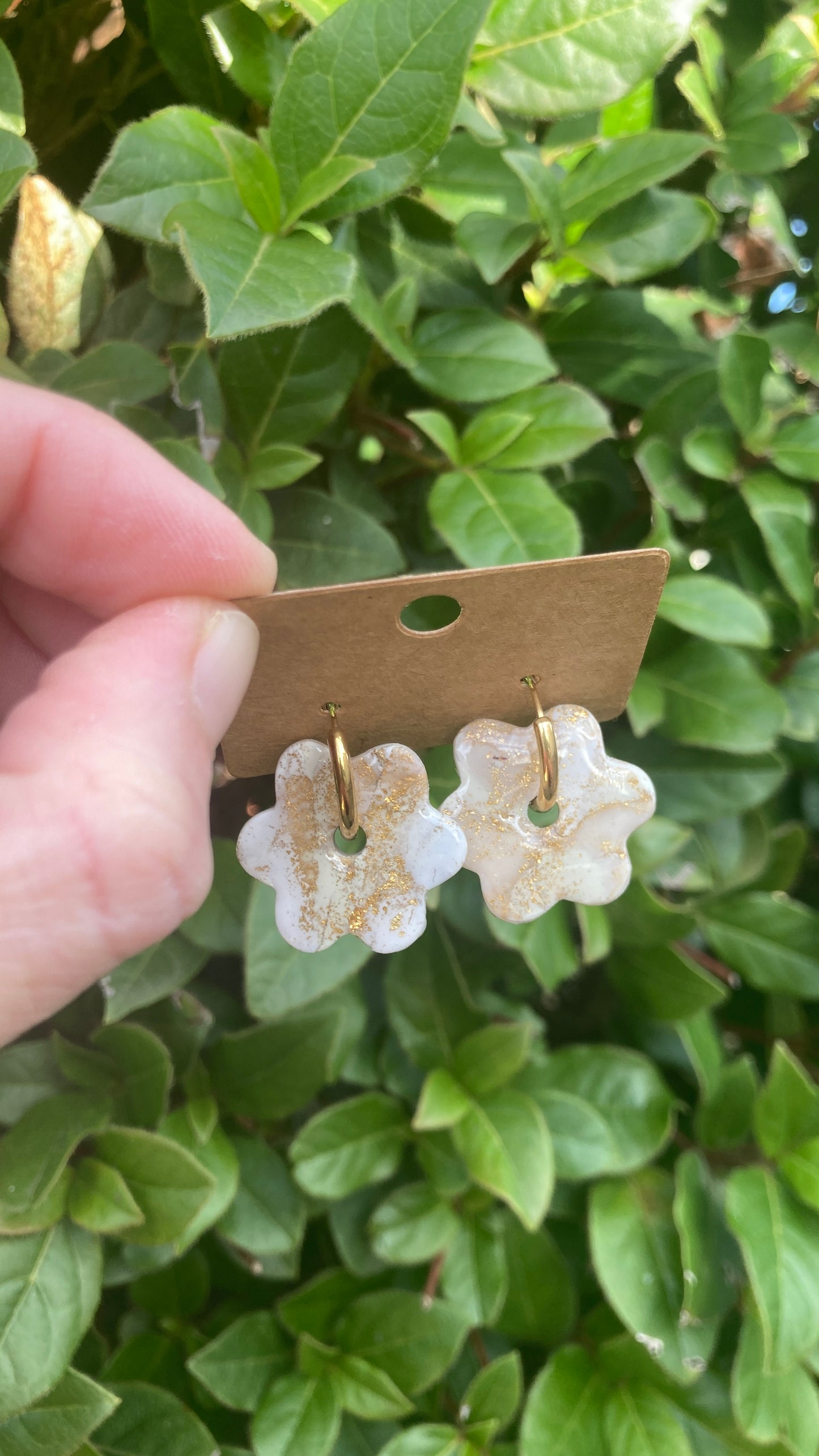 Pendientes Calacatta Gold Flor