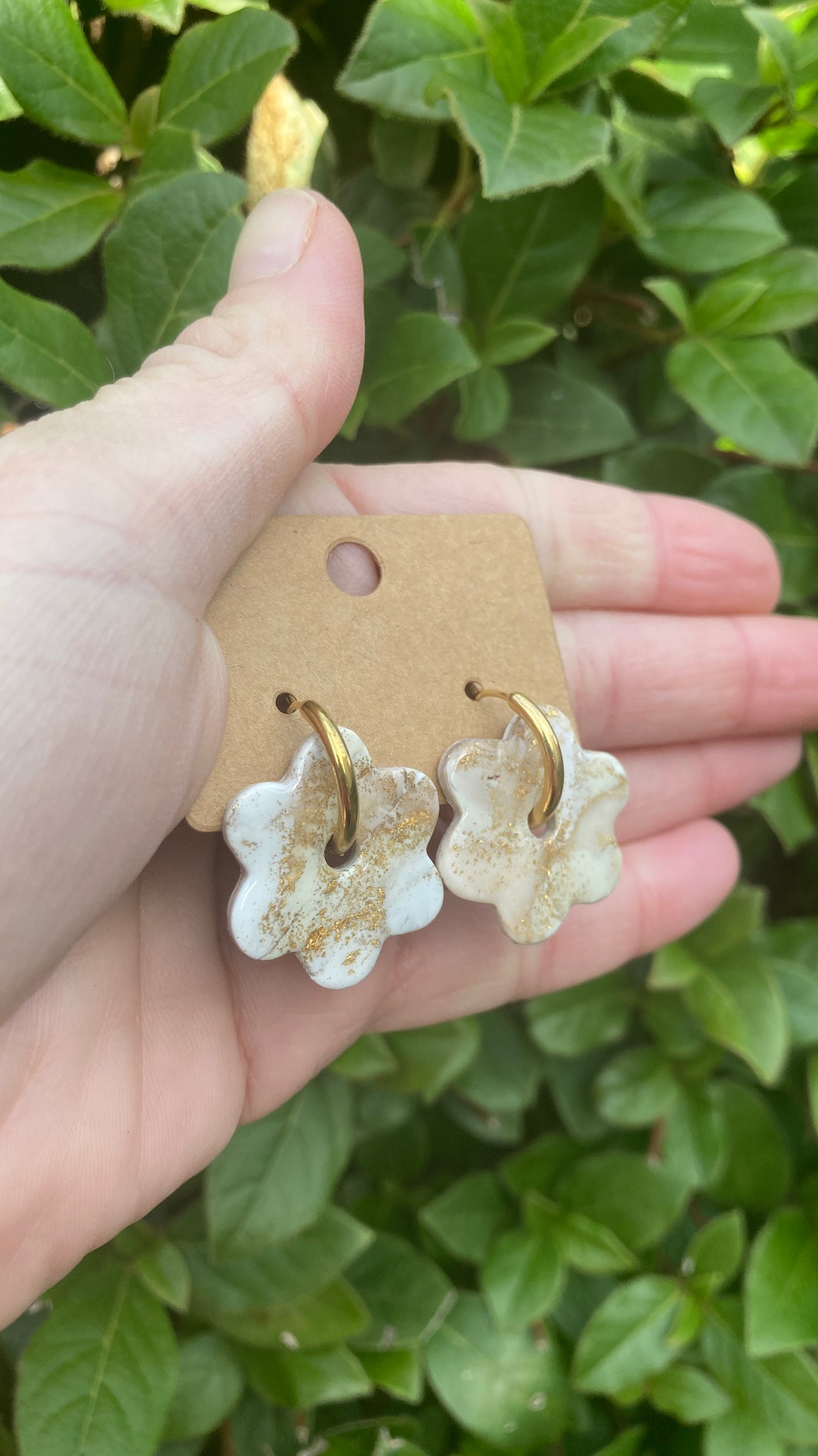 Pendientes Calacatta Gold Flor