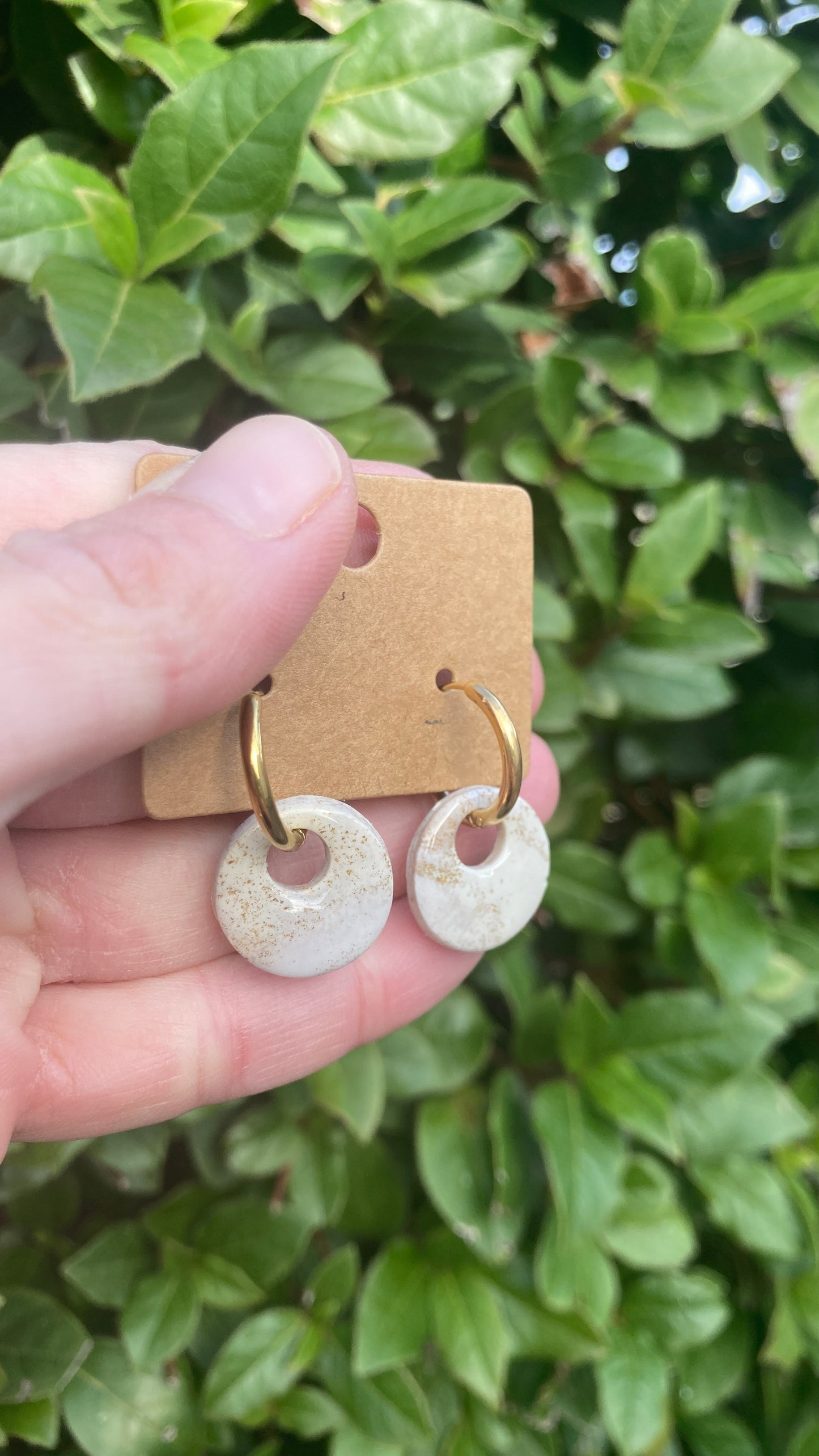 Pendientes Calacatta Gold Órbita